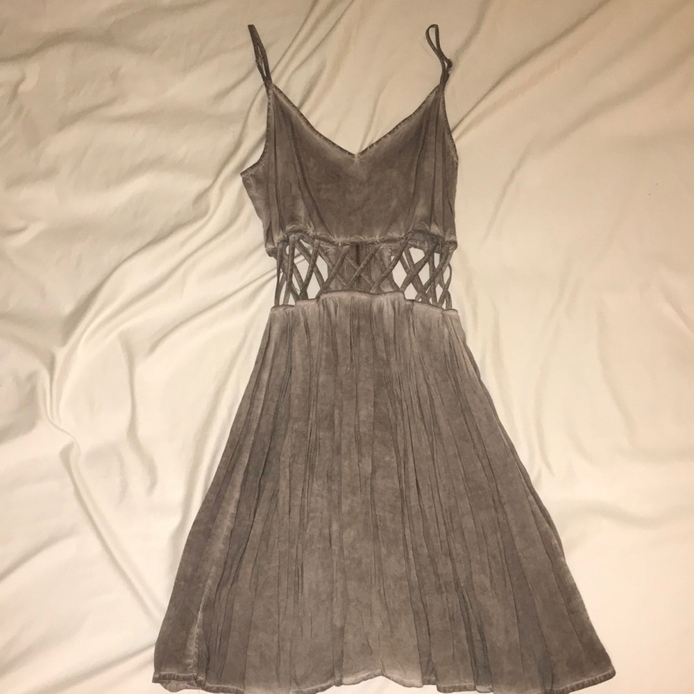 Spaghetti  strap, cut out summer dress